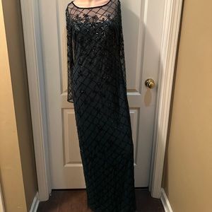 NEW WITH TAGS- Adrianna Papell Green beaded dress size 6
